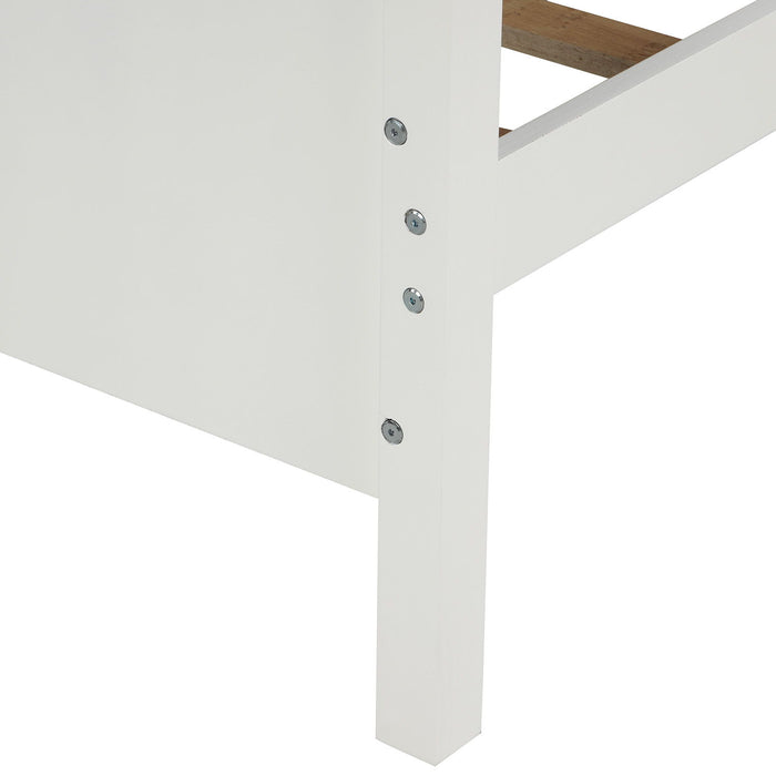 Platform Bed With Slat Support And Headboard And Footboard