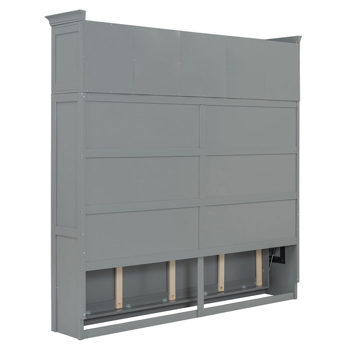 Murphy Wall Bed With Top Cabinets & Wine Rack