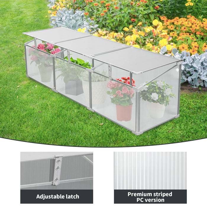 Polycarbonate Greenhouse For Outdoors In Winter - Silver