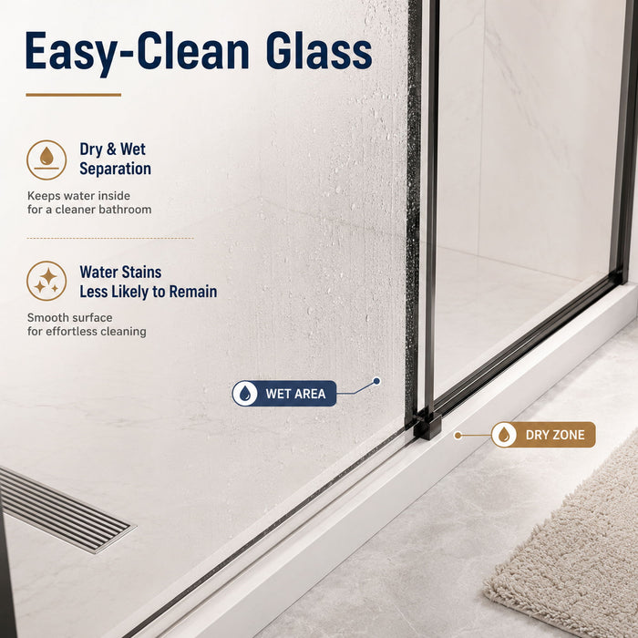Frameless Shower Door With Soft Closing