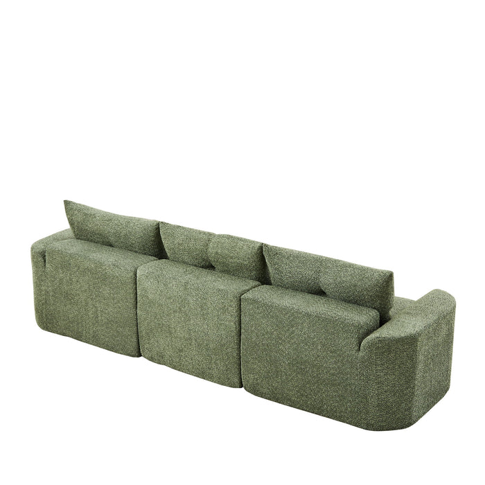 3 Seater With Thickened Armrests Sofa For Living Room