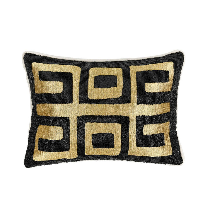 Dala - 12" x 16" Pillow - Black / Gold