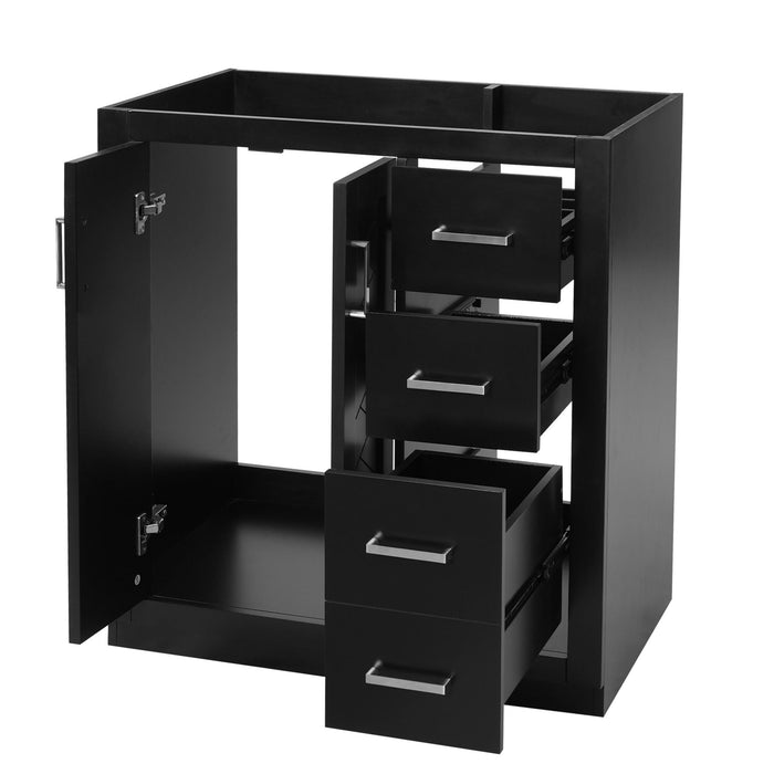 Retro Style Bathroom Vanity With 3 Drawers & Soft-Closing Doors