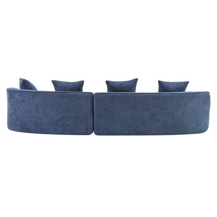 Elegant Curved Sectional Sofa With Full Foam Comfort