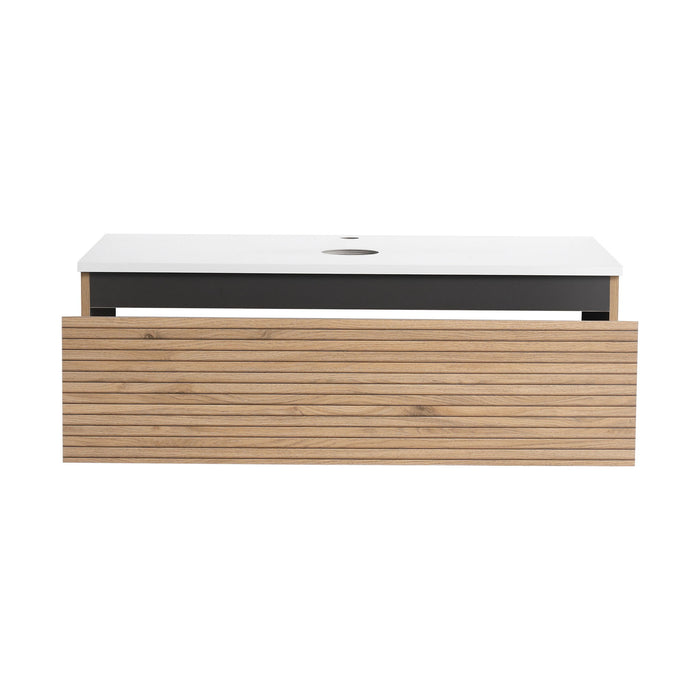 Wall Mounted Bathroom Vanity & 1 Soft Close Drawer (Excluding Sink)