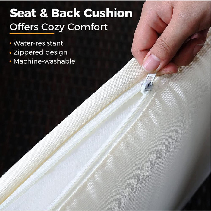 7 Piece Outdoor Dining Set With Cushions, Modular Sectional Sofa And Table