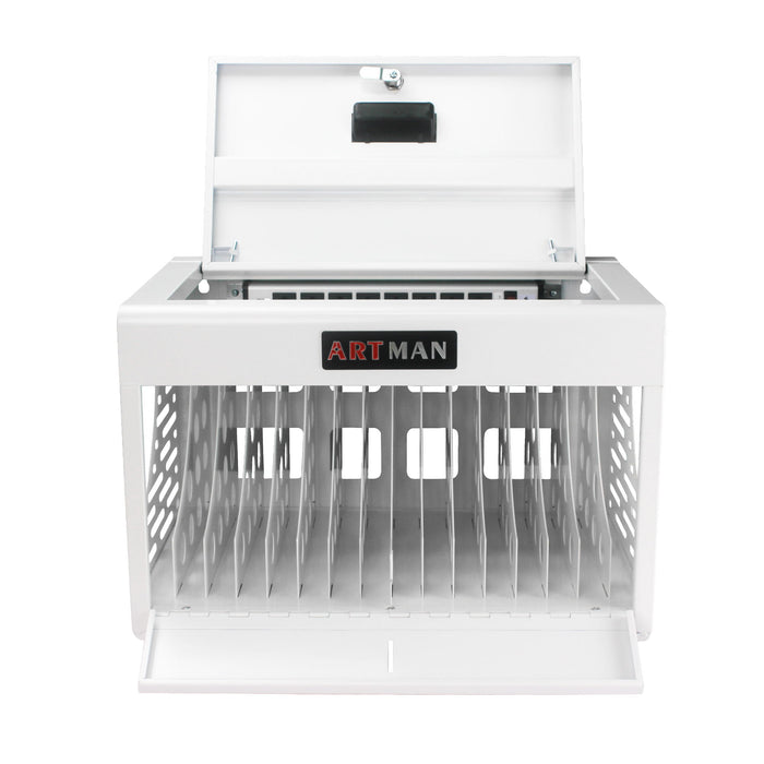 16 Bay Charging Cabinet For Laptop book, Locking Charging Station