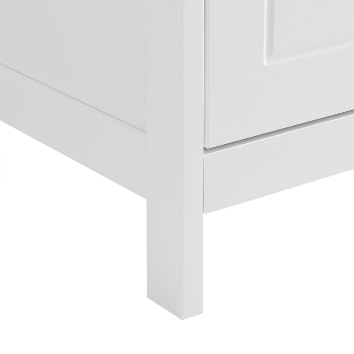 Bathroom Storage Cabinet With 2 Doors And Drawers, Adjustable Shelf
