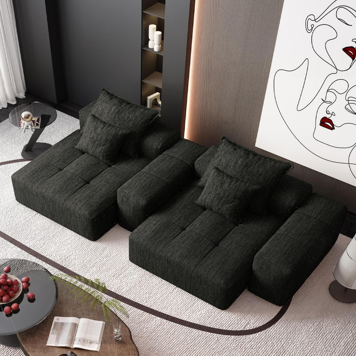 Modern Oversized Diy Combination, Modular Sectional Sofa With Pillows