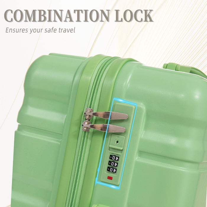 Tourist 3 Piece Luggage Set, Combination Lock, Durable Hard Shell With 360° Silent Wheels