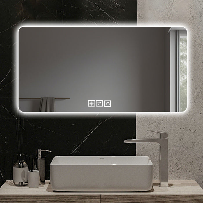 LED Bathroom Mirror With 3 Color Dimmable Backlight