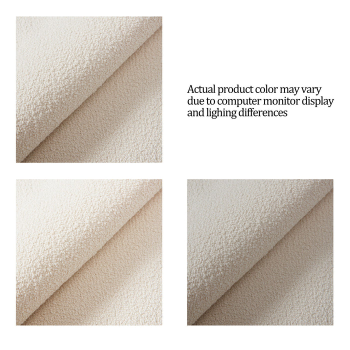 Carmen - King Size Upholstered Wingback Bed - Ivory