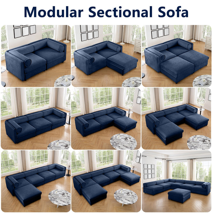Stylish Sofa With Storage Seat And Cylindrical Backrest