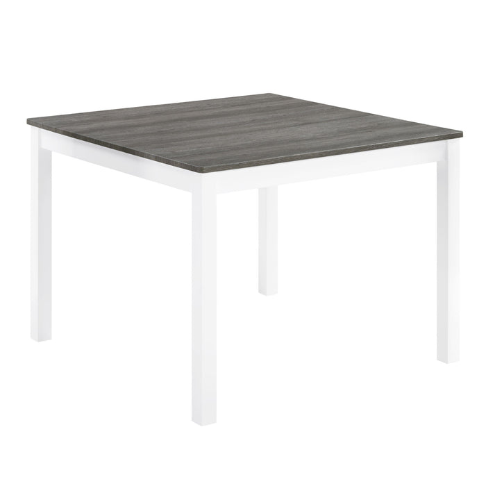 5 Piece Dining Table Set With 4 Chairs For Kitchen - Gray / White