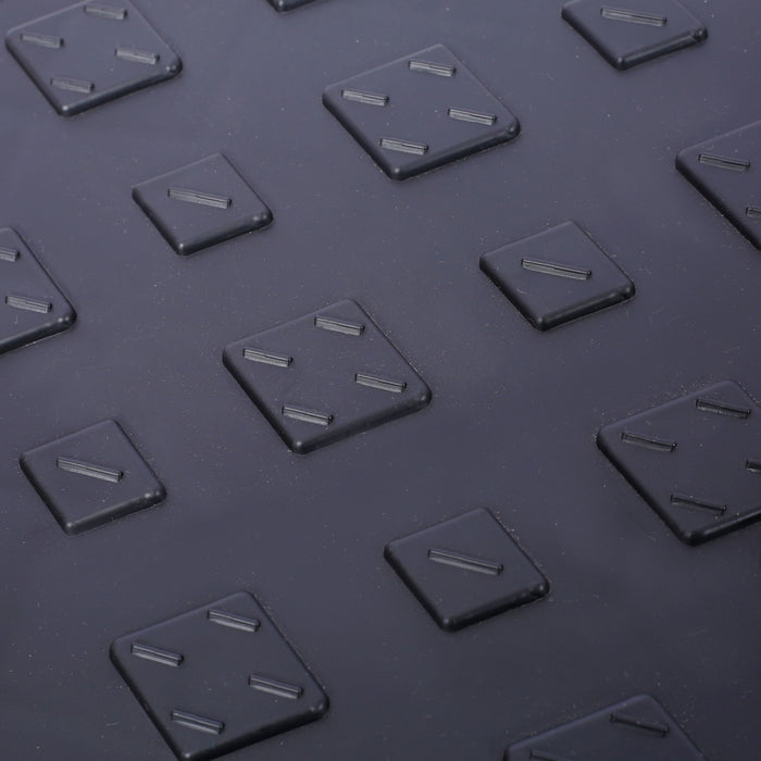 Heavy Duty Plastic 4" High Portable Automotive Curb Ramp For Cars & Wheelchairs Interlocking Design - Black