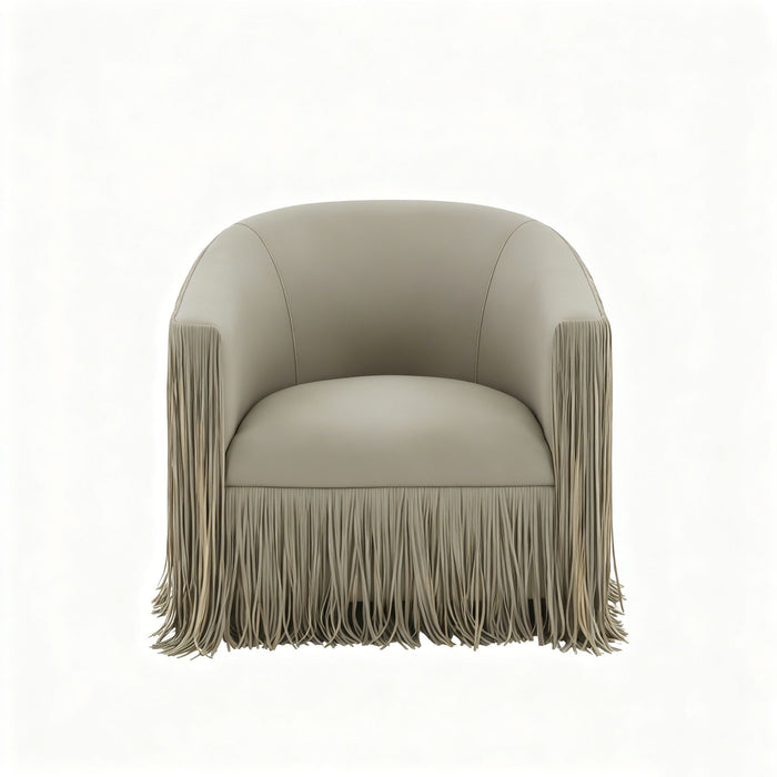 Isle - Swivel Chair With Fringe Accent