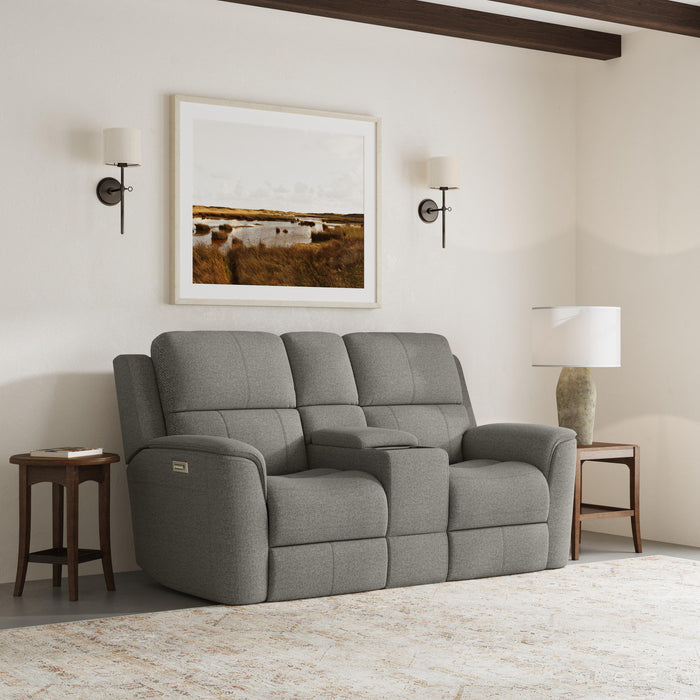Henry - Power Reclining Loveseat With Console & Power Headrests & Lumbar