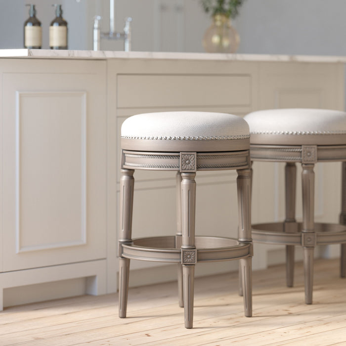Rustic Elegance Backless Swivel Stool