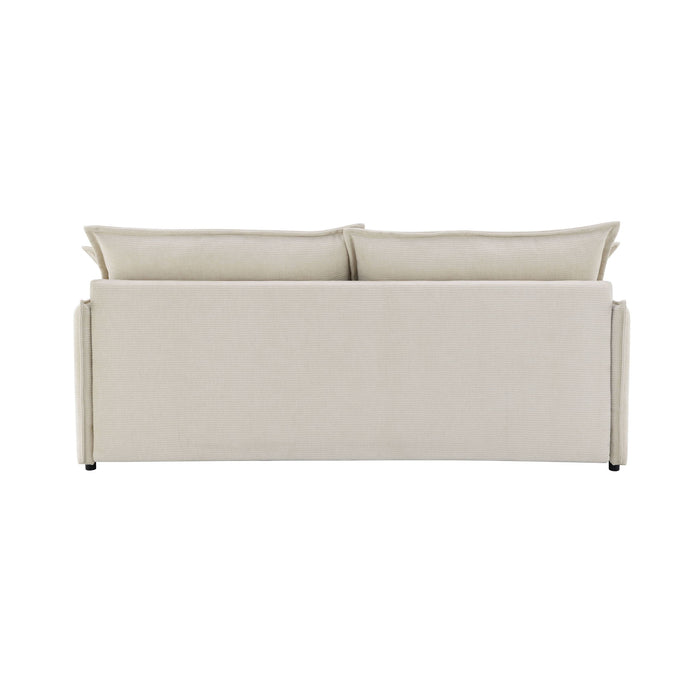 Elisea - Sleeper Sectional Sofa With 2 Toss Pillows - Beige