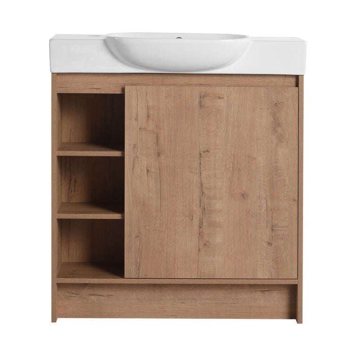 Sleek Design Freestanding Bathroom Vanity With Sink, Soft Close Door