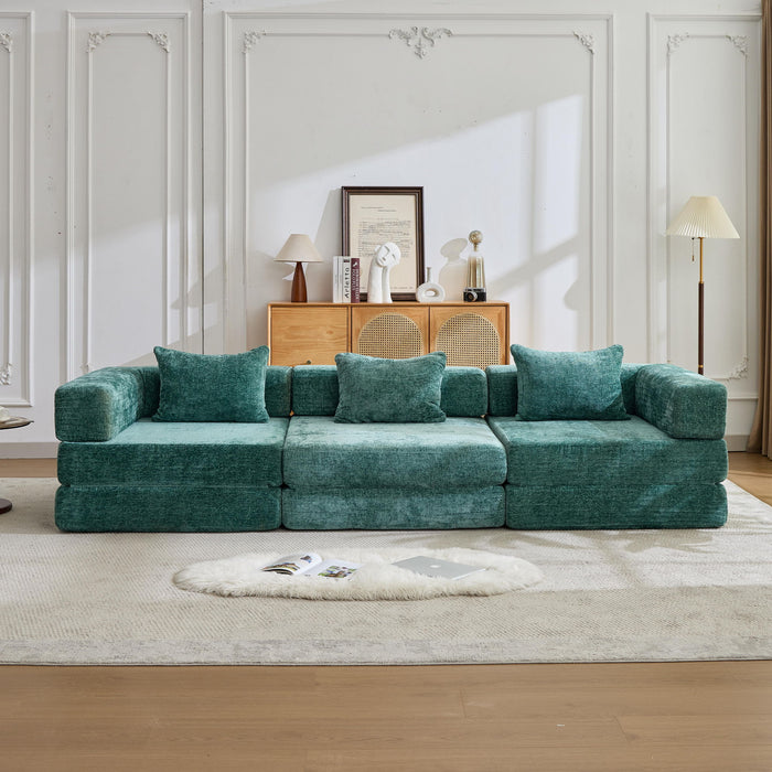 Convertible Floor Sofa Bed, Boneless Modular Sectional Sofa For Living Room