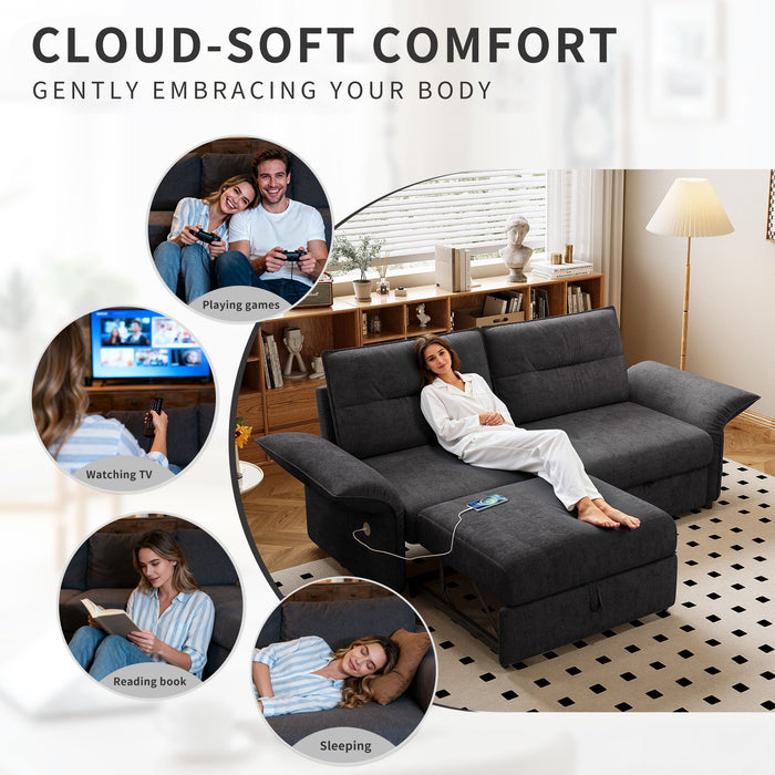 Sofa Bed With Convertible Design, Living Room Furniture