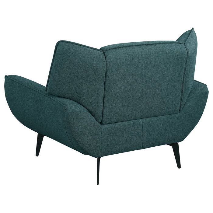 Grenada - Upholstered Flared Arm Accent Chair - Teal Blue