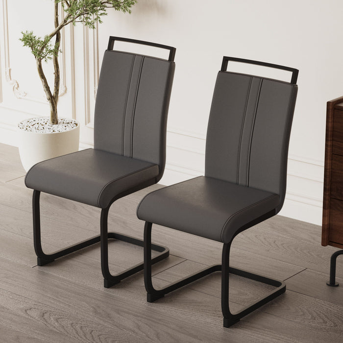 Modern Dining Chairs With High Back Upholstered Design Metal Legs