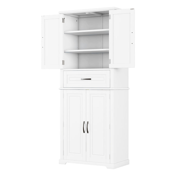 Bathroom Storage Cabinet With Multifunctional Storage Space, Drawer With Slide Rails, Adjustable Shelf