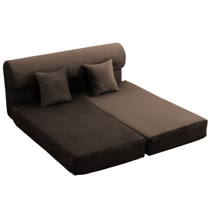 Convertible Sofa Bed, 2 Seater Fold Out Floor Couch