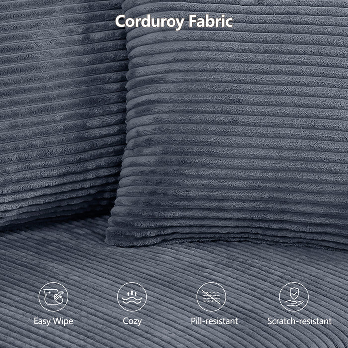 Modular Sectional Sofa, Convertible Couch With Chaise Corduroy