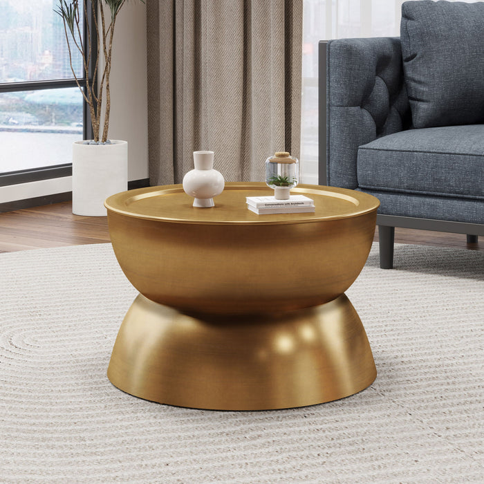 Sparling - Modern Iron Hourglass Coffee Table