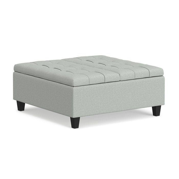 Harrison - Coffee Table Storage Ottoman Lift Top - Stone Gray
