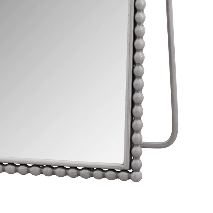 Arch Retro Full Length Mirror With Supporting Feet - Silver