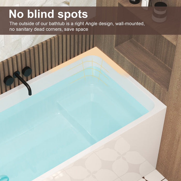 Gloss Freestanding Bathtub With Built In Seat