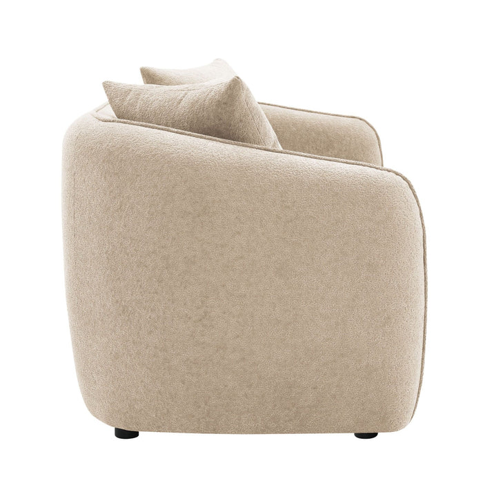 Keith - Sofa With 3 Pillows, Living Room Seating - Beige
