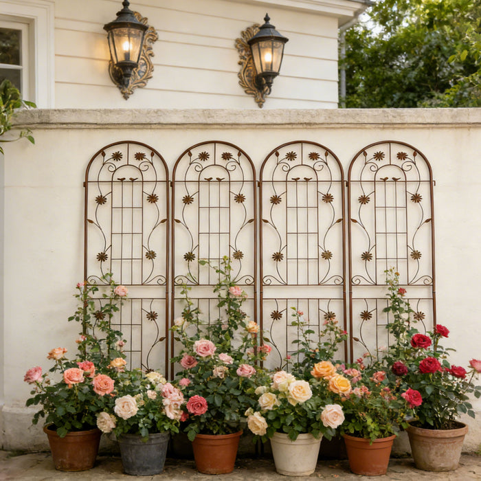 Metal Garden Trellis Rustproof Trellis For Climbing Plant Outdoor Flower Support