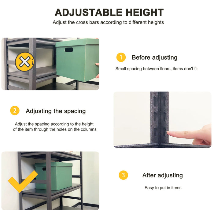 5 Tier Heavy Duty Shelving Unit Adjustable Shelving Units