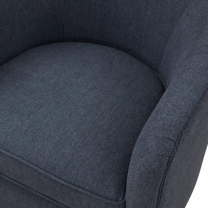 Miramar - Swivel Barrel Chair With Wooden Base