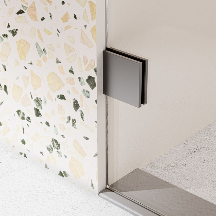 Frameless Single Sliding Soft Close Shower Doors, 5/16" Sgcc Tempered Glass