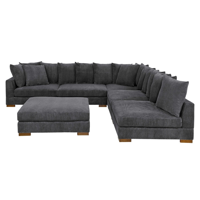 Large Seating Modular Sleeper Sectional - Dark Gray