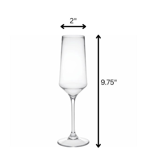 Tritan Lexington - Unbreakable Plastic Champagne Flutes, 10Oz (Set of 4) - Clear