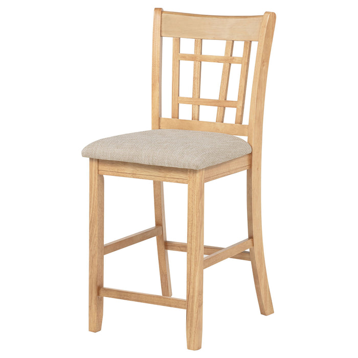 Davis - Counter Height Dining Chair Linen (Set of 2) - Light Oak