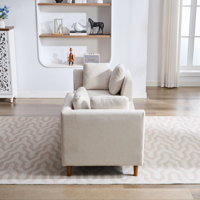 Wide Modern Double Sided Upholstered Chaise Lounge