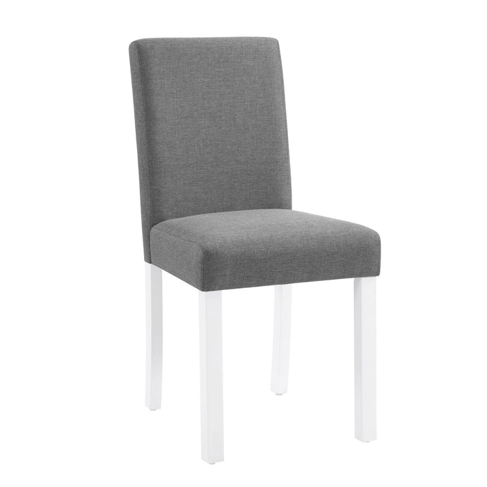 5 Piece Dining Table Set With 4 Chairs For Kitchen - Gray / White
