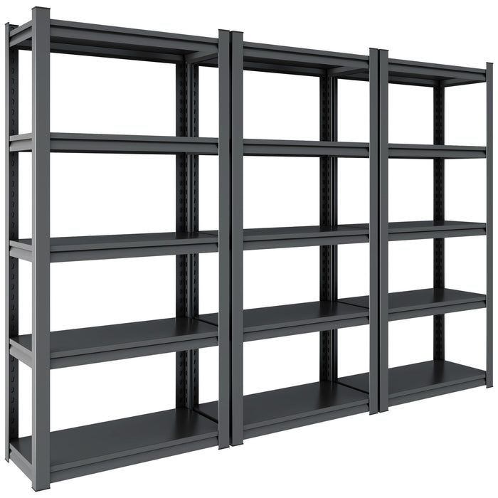 Industrial Heavy Duty Metal Garage Shelving Unit, Adjustable Storage Rack