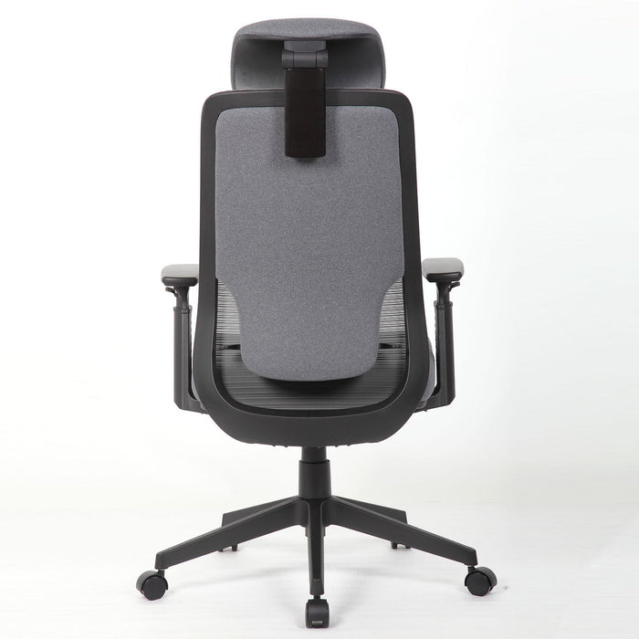 High Back Ergonomic Office Chair With Adjustable Headrest & 5D Armrest, Height Adjustable Swivel For Home Office - Antique Gray
