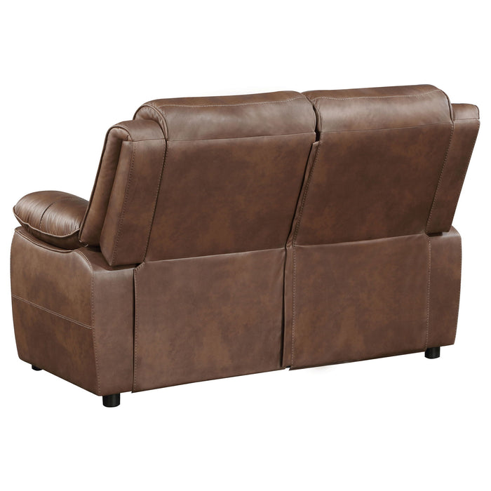 Worthington - Padded Arm Loveseat - Dark Brown