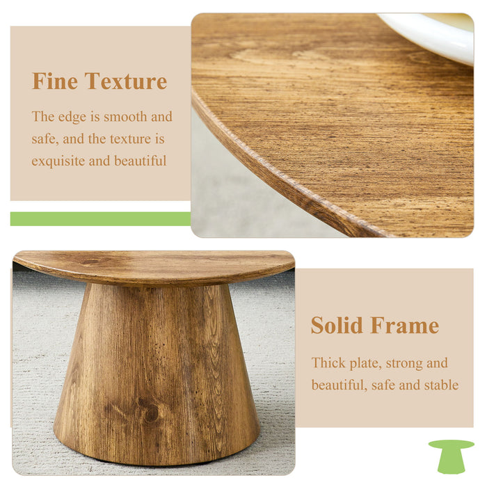 Circular Coffee Table With Adjustable Feet