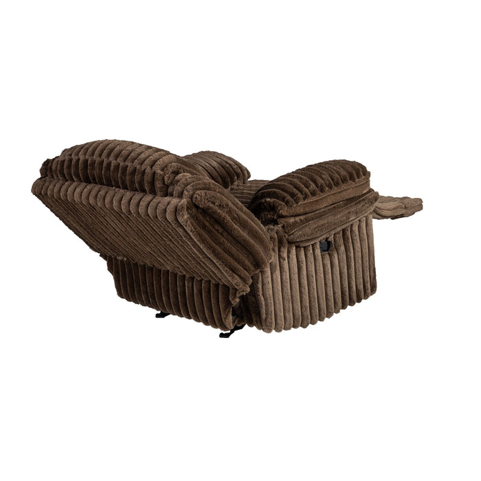 Contemporary Manual Motion Glider Recliner Chair With Padded Armrests And Smooth Rocking Function